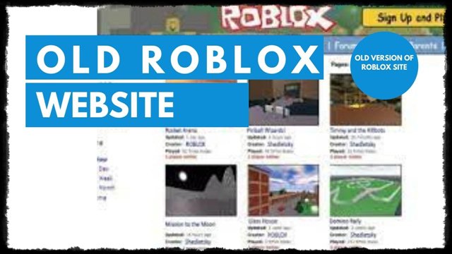 old version of Roblox site